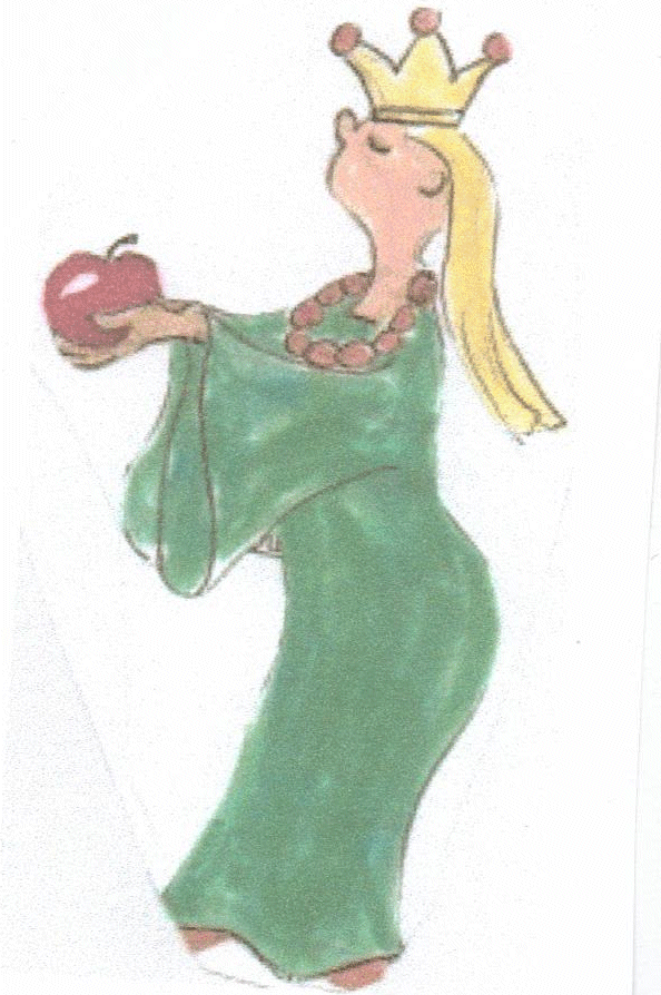 Queen with poisoned apple