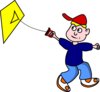 Child flying a kite