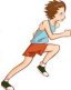 a little boy running.