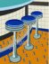 Stools in a diner