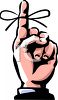 String can be a reminder on the finger