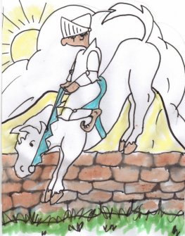 Sean's horse jumps the wall