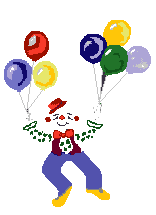 Clown with baloons